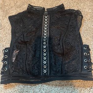 nwt Victoria's Secret Very Sexy Mesh Lace See through crop top Small